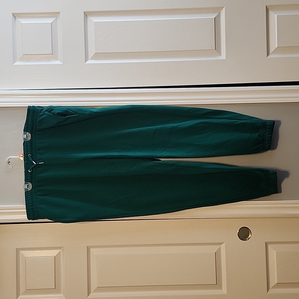 Plus size green joggers
